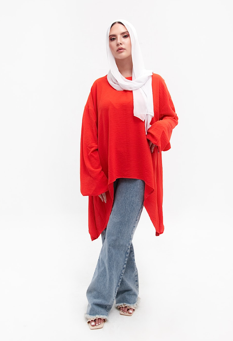 Flowy Orange Blouse