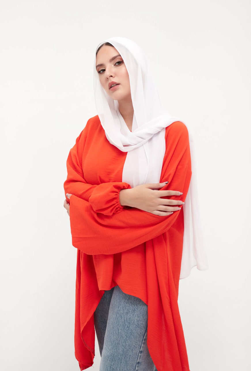 Flowy Orange Blouse